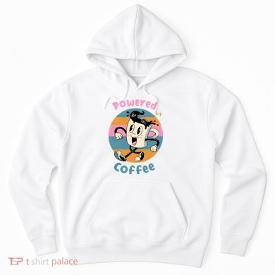 Powered By Coffee Lover Cute Coffee Cup Retro Hoodie