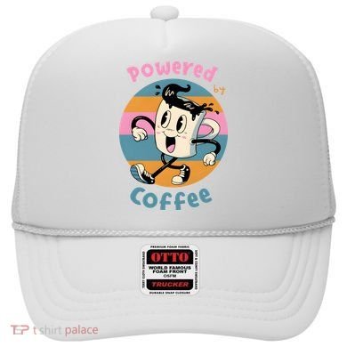 Powered By Coffee Lover Cute Coffee Cup Retro Hat