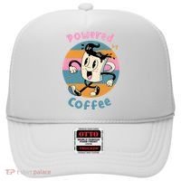 Powered By Coffee Lover Cute Coffee Cup Retro Hat thumb 0