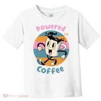 Powered By Coffee Lover Cute Coffee Cup Retro Toddler T-Shirt thumb 0