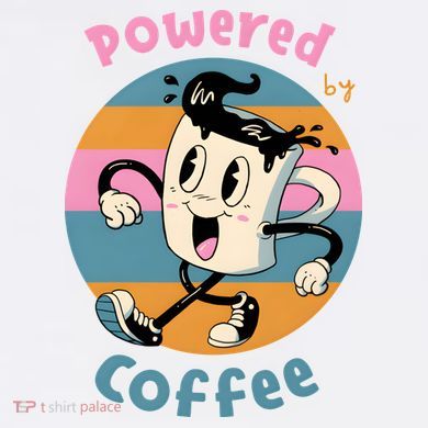 Powered By Coffee Lover Cute Coffee Cup Retro Kids Long Sleeve Plaid Pajama Set