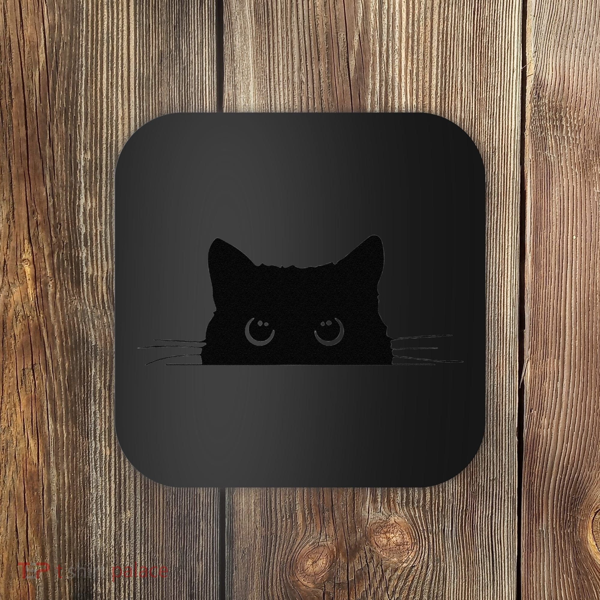 Pocket Black Cat Lover Gift Coaster