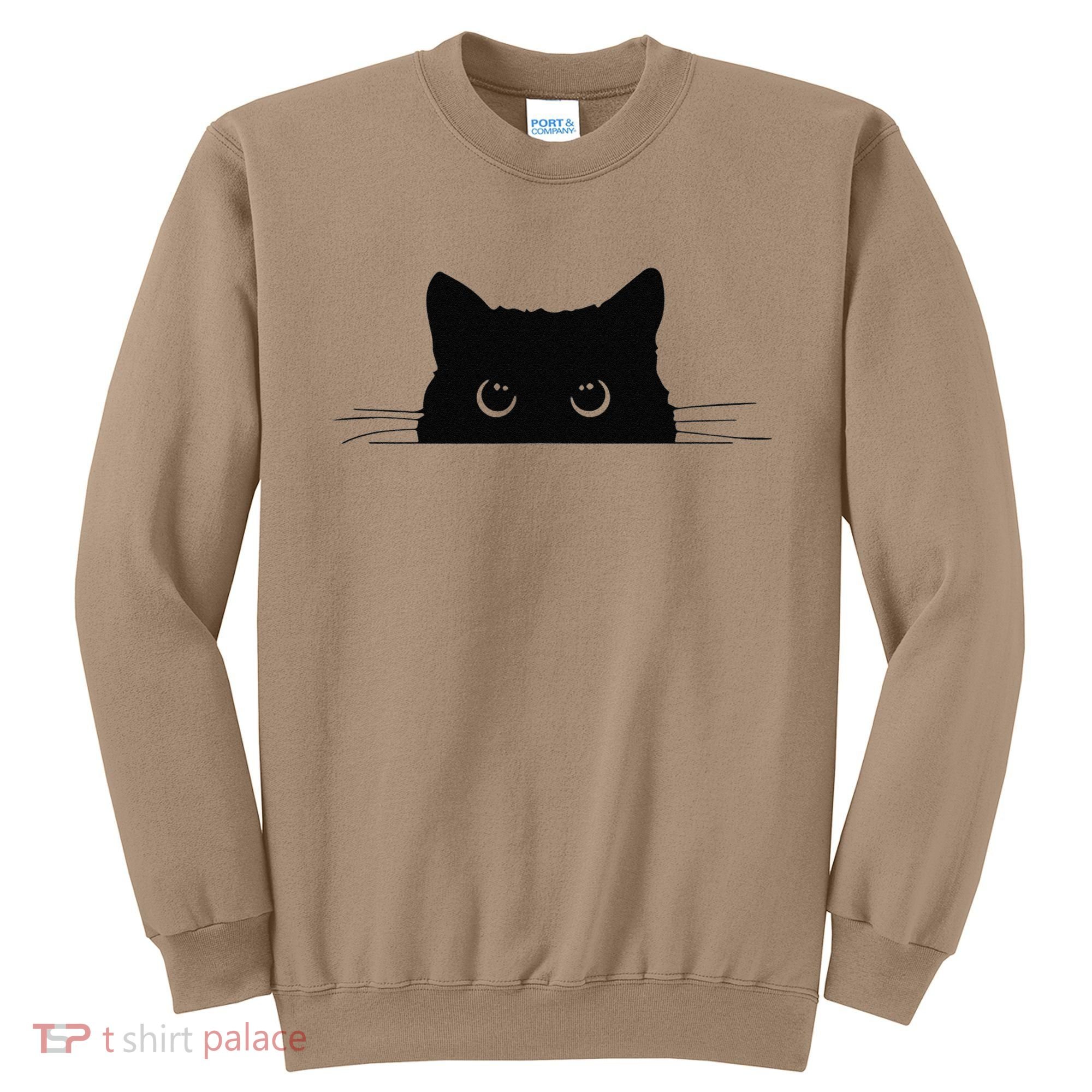 Pocket Black Cat Lover Gift Sweatshirt