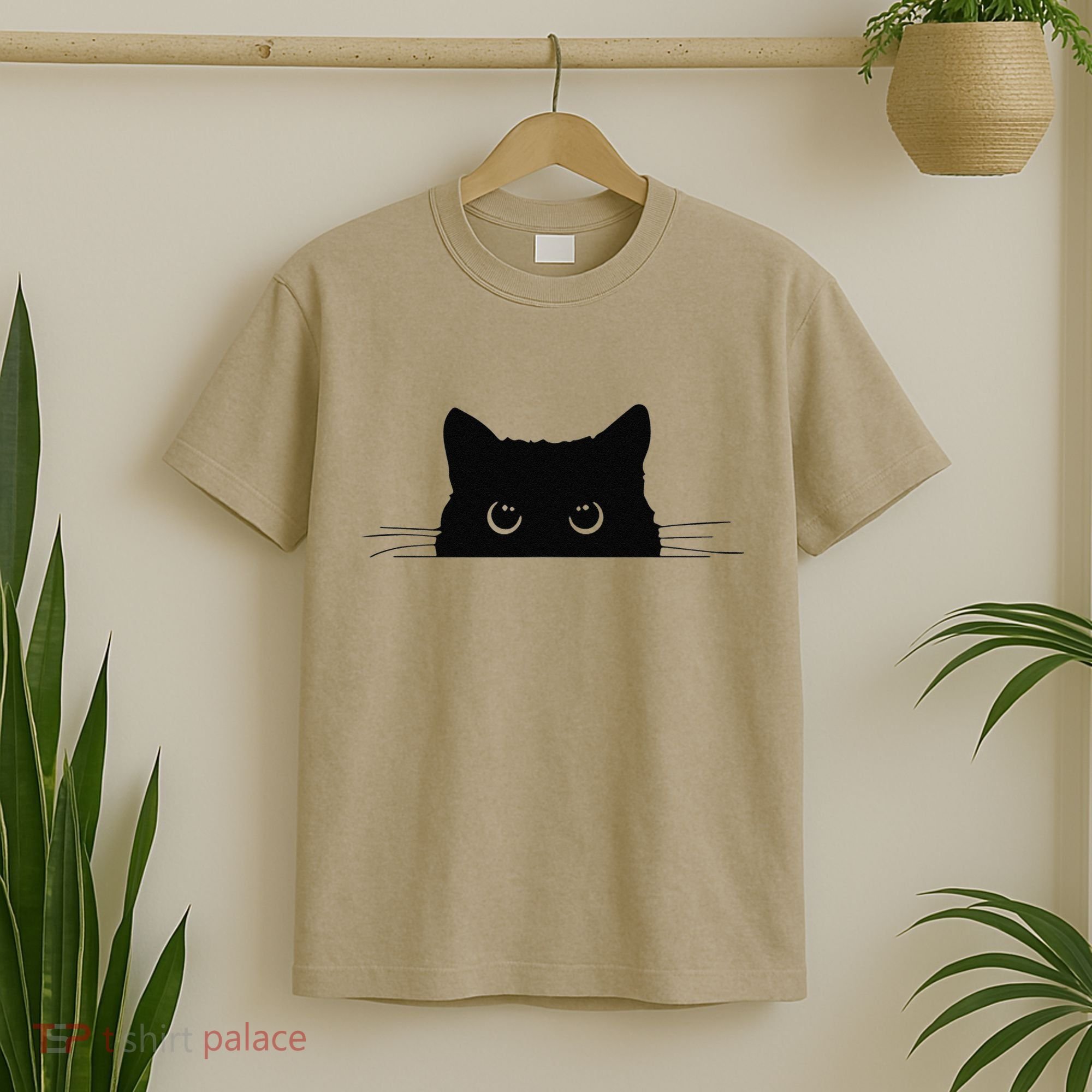 Pocket Black Cat Lover Gift T-Shirt