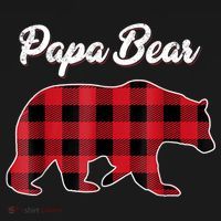 Papa Bear Christmas Pajama Red Plaid Buffalo Family TShirt Sweatshirt thumb 3