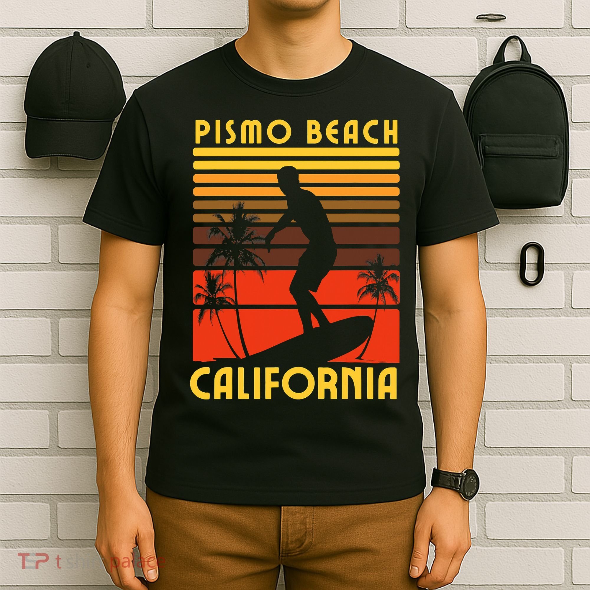Pismo Beach California Surf Summer Vacation Vintage T-Shirt