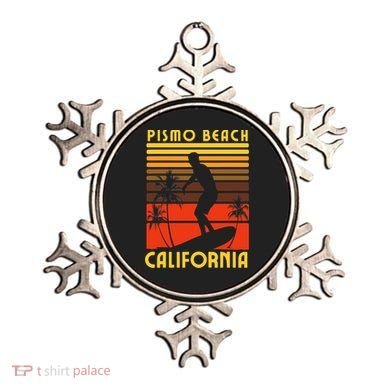 Pismo Beach California Surf Summer Vacation Vintage Ornament