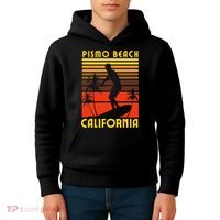 Pismo Beach California Surf Summer Vacation Vintage Kids Hoodie thumb 4