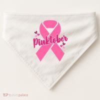 Pinktober Breast Cancer Awareness October USA-Made Doggie Bandana thumb 0