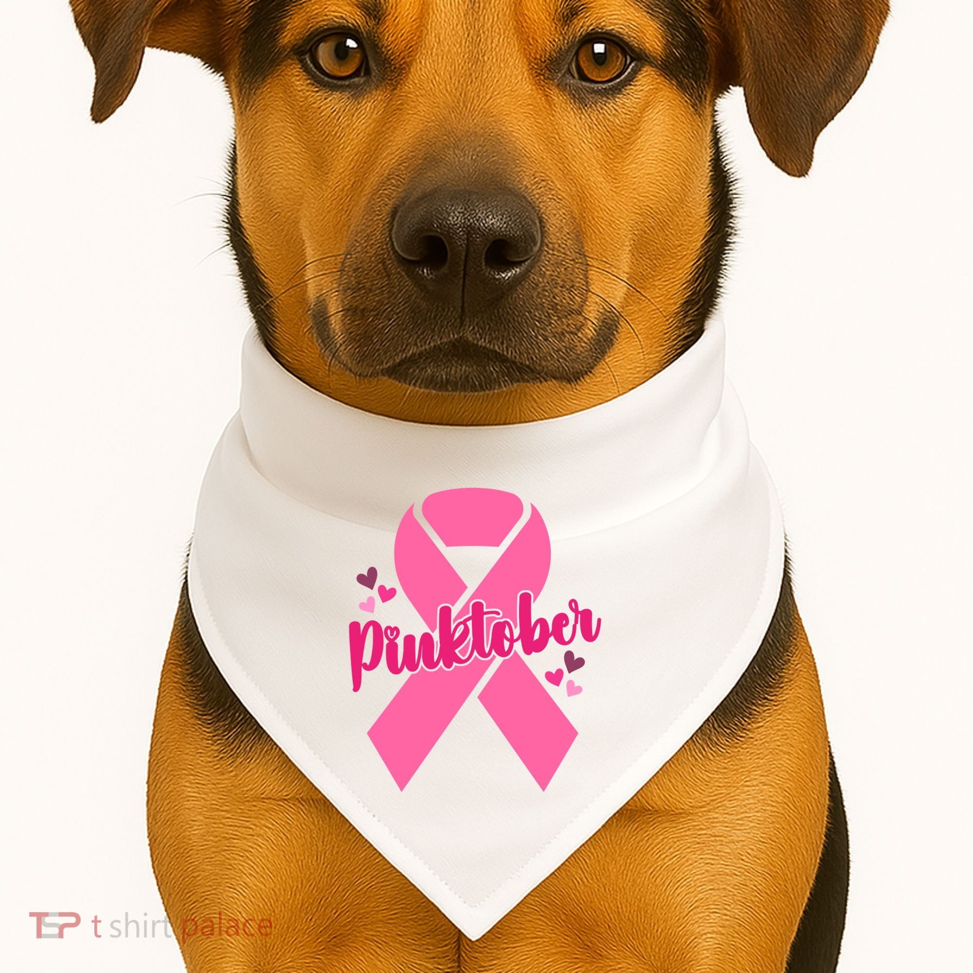 Pinktober Breast Cancer Awareness October USA-Made Doggie Bandana