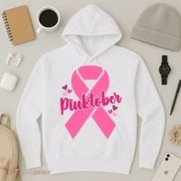 Pinktober Breast Cancer Awareness October Hoodie thumb 3