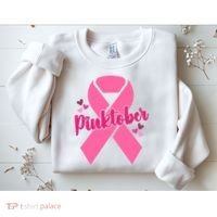 Pinktober Breast Cancer Awareness October Sweatshirt thumb 2