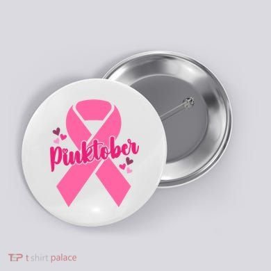 Pinktober Breast Cancer Awareness October Button