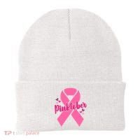 Pinktober Breast Cancer Awareness October Beanie thumb 0
