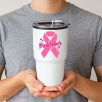 Pinktober Breast Cancer Awareness October Tumbler thumb 2