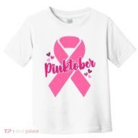 Pinktober Breast Cancer Awareness October Toddler T-Shirt thumb 0