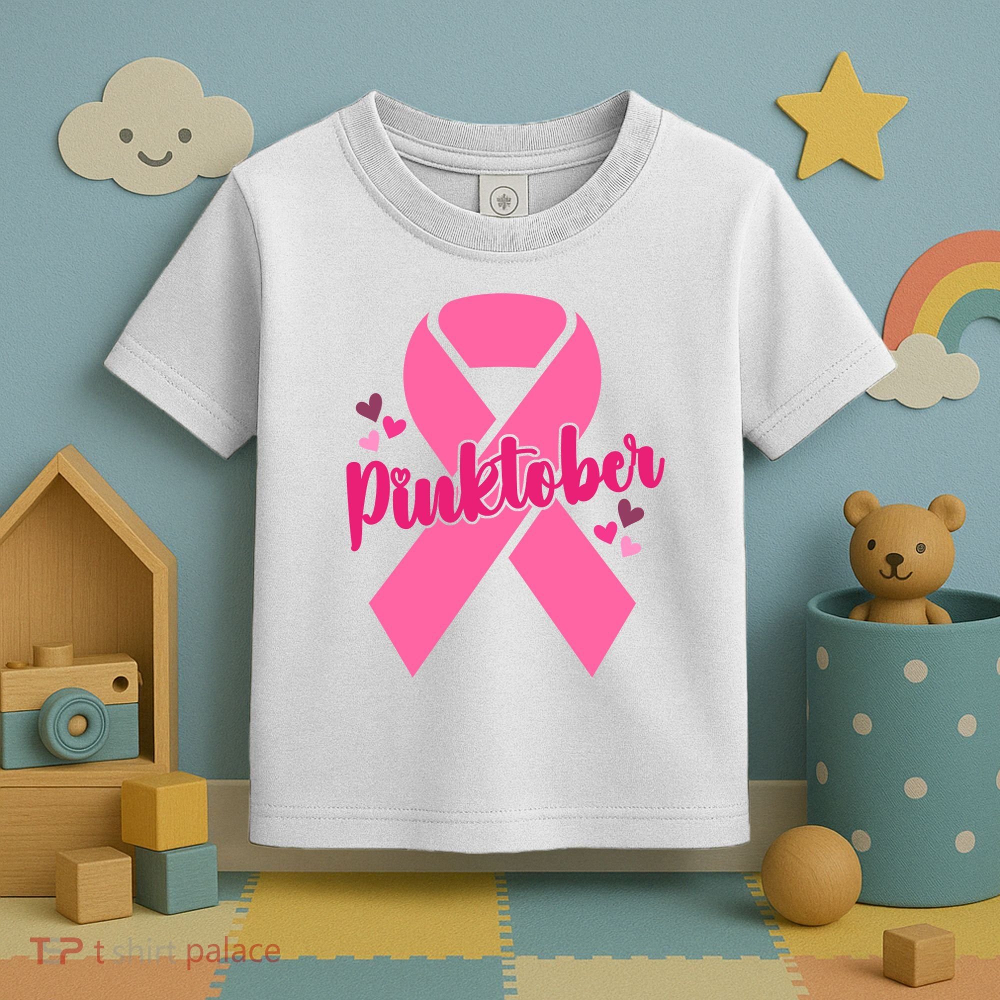 Pinktober Breast Cancer Awareness October Toddler T-Shirt