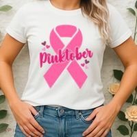 Pinktober Breast Cancer Awareness October Women's T-Shirt thumb 2