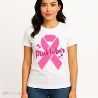Pinktober Breast Cancer Awareness October Women's T-Shirt thumb 4