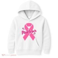 Pinktober Breast Cancer Awareness October Kids Hoodie thumb 0