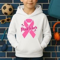 Pinktober Breast Cancer Awareness October Kids Hoodie thumb 2