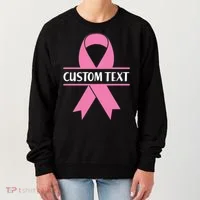 Personalize Breast Cancer Awareness Custom Text Women's Sweatshirt thumb 0