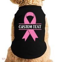 Personalize Breast Cancer Awareness Custom Text Doggie Tank thumb 0