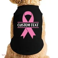 Personalize Breast Cancer Awareness Custom Text Doggie Tank thumb 0
