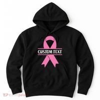 Personalize Breast Cancer Awareness Custom Text Hoodie thumb 0