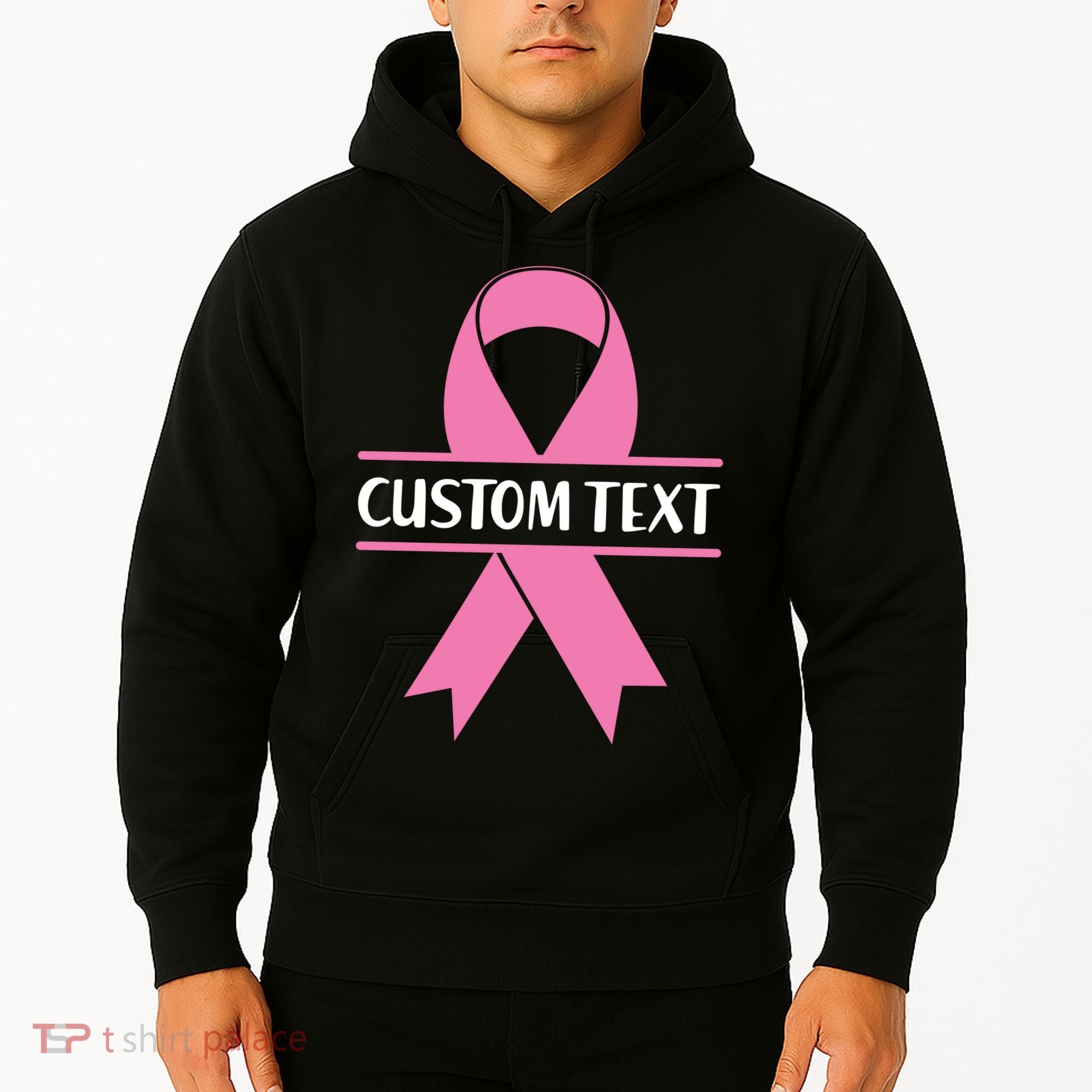 Personalize Breast Cancer Awareness Custom Text Hoodie