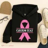 Personalize Breast Cancer Awareness Custom Text Hoodie thumb 4