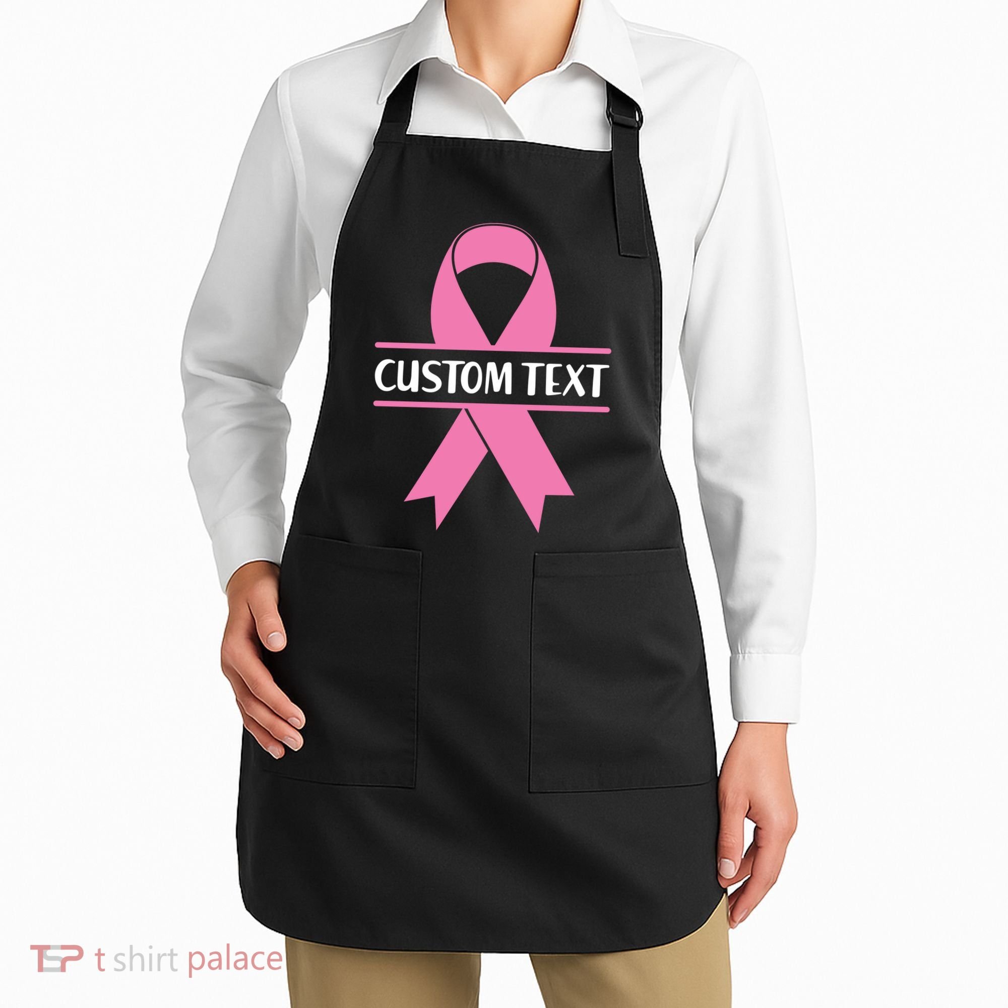 Personalize Breast Cancer Awareness Custom Text Apron