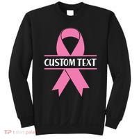 Personalize Breast Cancer Awareness Custom Text Sweatshirt thumb 0