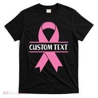 Personalize Breast Cancer Awareness Custom Text T-Shirt thumb 0
