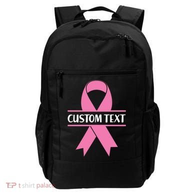 Personalize Breast Cancer Awareness Custom Text Backpack