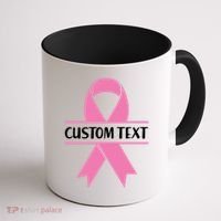 Personalize Breast Cancer Awareness Custom Text Coffee Mug thumb 1