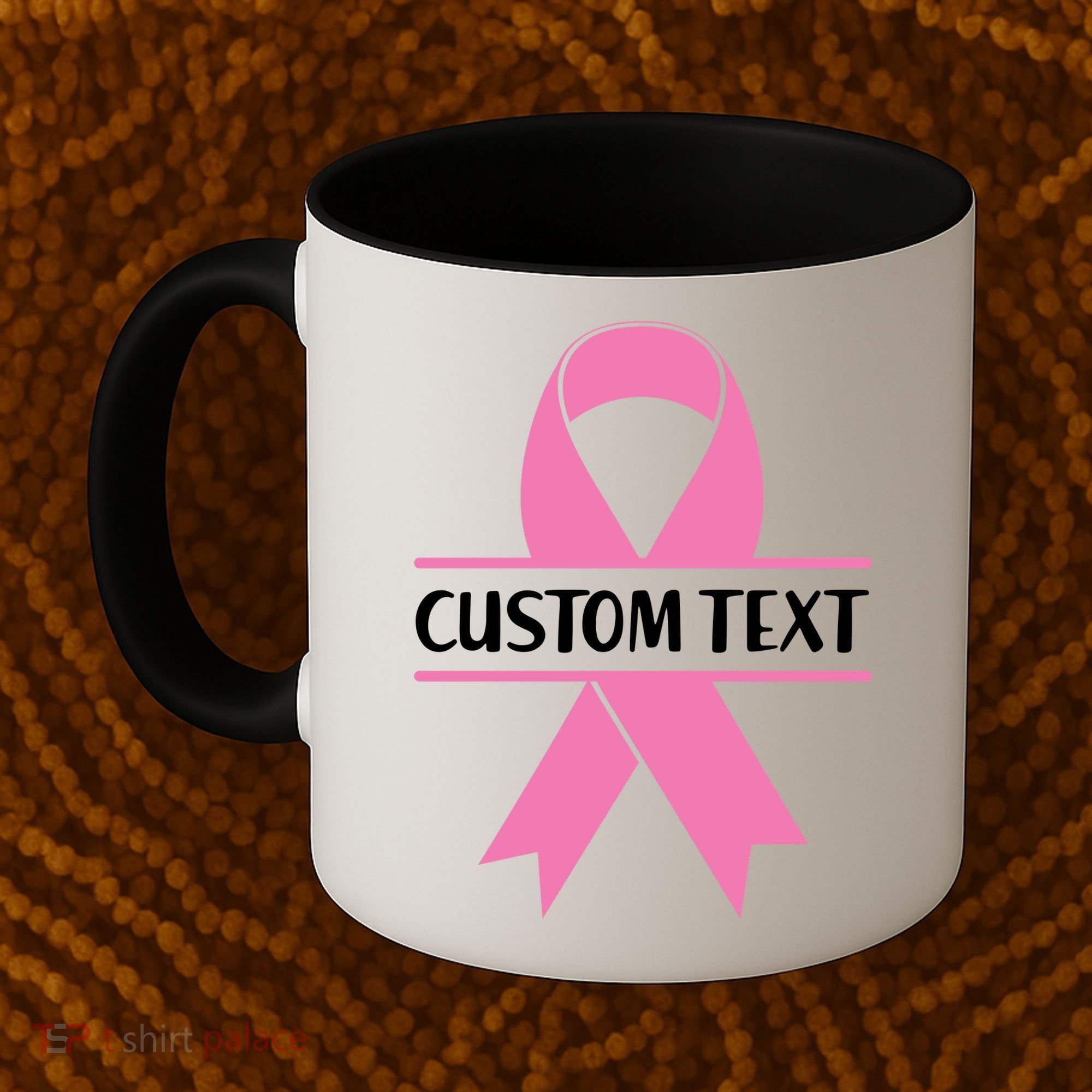 Personalize Breast Cancer Awareness Custom Text Coffee Mug