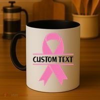 Personalize Breast Cancer Awareness Custom Text Coffee Mug thumb 4