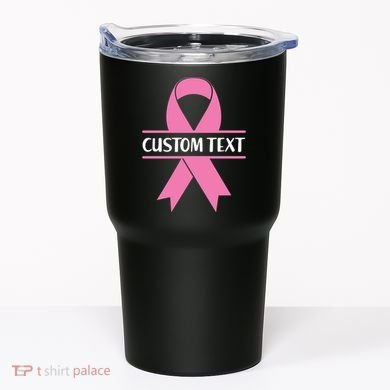 Personalize Breast Cancer Awareness Custom Text Tumbler