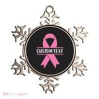 Personalize Breast Cancer Awareness Custom Text Ornament thumb 0