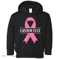 Personalize Breast Cancer Awareness Custom Text Toddler Hoodie thumb 0