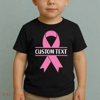 Personalize Breast Cancer Awareness Custom Text Toddler T-Shirt thumb 2