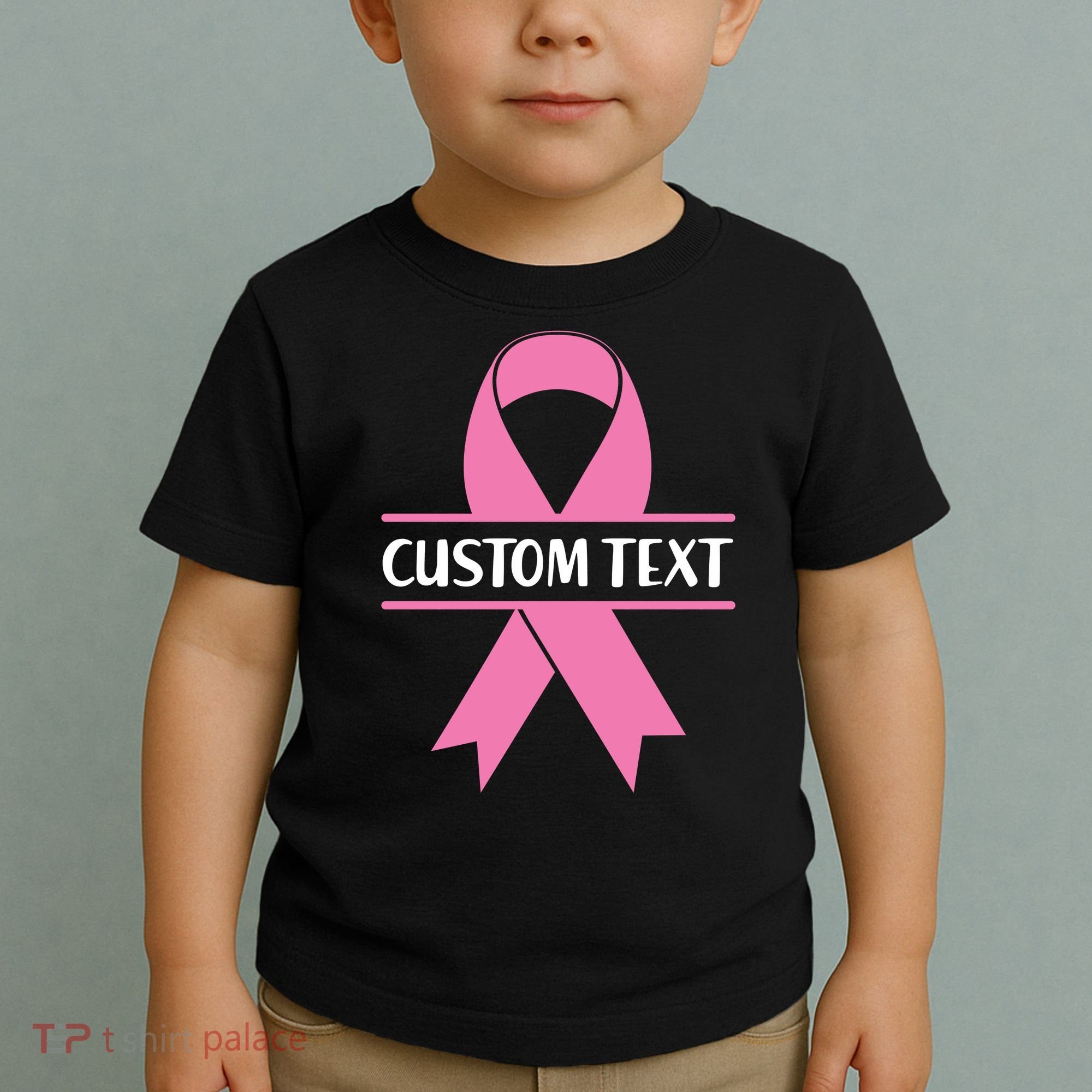 Personalize Breast Cancer Awareness Custom Text Toddler T-Shirt