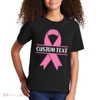 Personalize Breast Cancer Awareness Custom Text Kids T-Shirt thumb 2