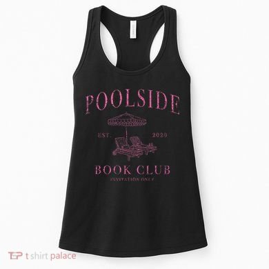 Poolside Book Club Relaxing Design Women's Tank Top