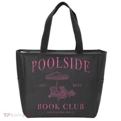 Poolside Book Club Relaxing Design Tote Bag