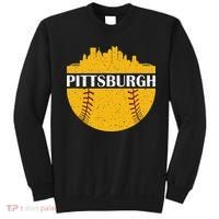 Pittsburgh Baseball Cityscape Distressed Novelty Pirate Sweatshirt thumb 0