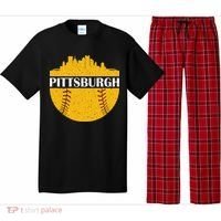 Pittsburgh Baseball Cityscape Distressed Novelty Pirate Pajama Set thumb 0