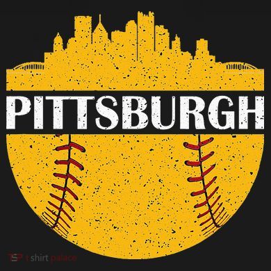 Pittsburgh Baseball Cityscape Distressed Novelty Pirate Mousepad