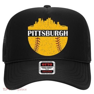 Pittsburgh Baseball Cityscape Distressed Novelty Pirate Hat